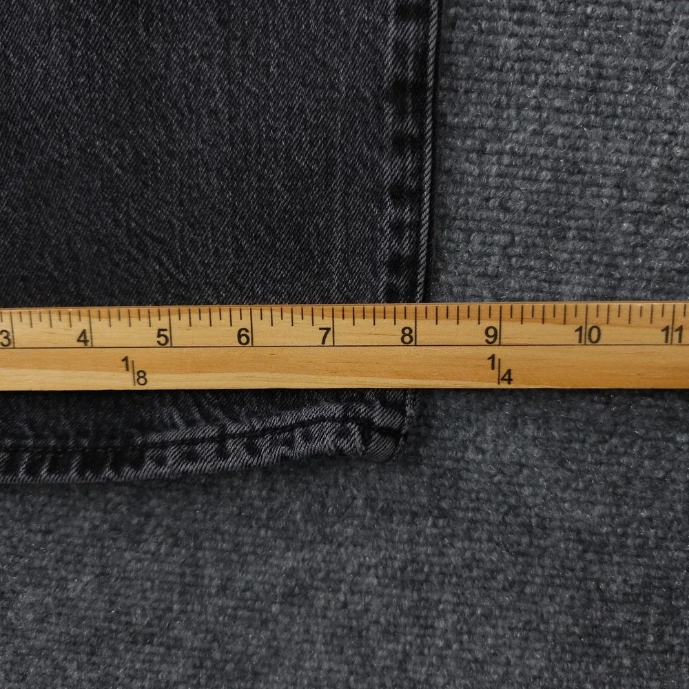 Levis 501 Jeans Mens 34x35* Washed Black Button Fly Straight Leg Cotton Denim - Picture 9 of 13